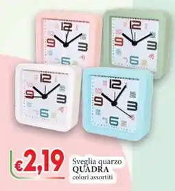 D'Italy Sveglia quarzo QUADRA offerta