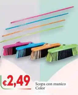 D'Italy Scopa con manico Color offerta