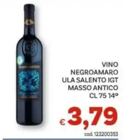 Vivo Supermercati Vino Negroamaro Ula Salento IGT Masso Antico offerta