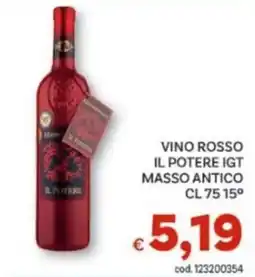 Vivo Supermercati Vino rosso Il Potere IGT Masso Antico offerta