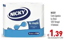 Cash & Carry Grossy Nicky carta igienica la maxi offerta