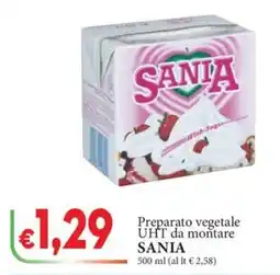 D'Italy Preparato vegetale UHT da montare SANIA offerta