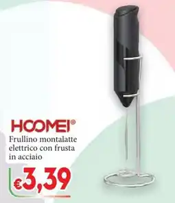 D'Italy Frullino montalatte elettrico con frusta in acciaio offerta