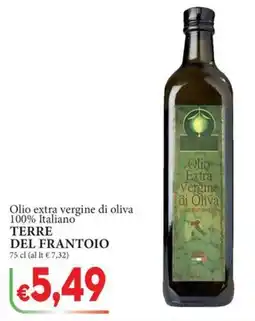 D'Italy Olio extra vergine di oliva Terre del Frantoio offerta