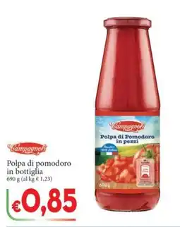 D'Italy Campagnoli Polpa di pomodoro in pezzi offerta