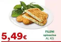 Supermercati Pasquale Prisco Fileni spinacine offerta