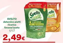 Supermercati Pasquale Prisco Svelto detersivo piatti ricarica limone/aceto offerta