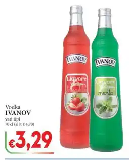 D'Italy Vodka IVANOV offerta