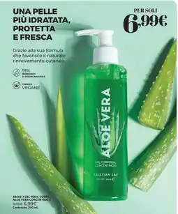 Cristian Lay Gel per il corpo aloe vera concentrato Cristian Lay offerta