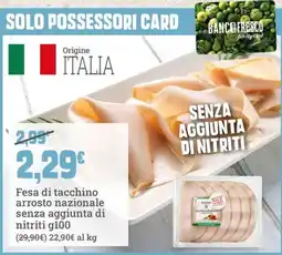 Banco Fresco Fesa di tacchino arrosto nazionale offerta
