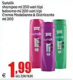Elite Sunsilk shampoo balsamo crema modellante offerta