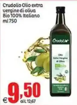 Elite Crudolio Olio extra vergine di oliva Bio 100% italiano offerta