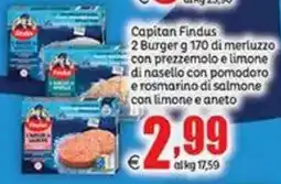 Elite Capitan Findus 2 Burger g 170 di merluzzo offerta