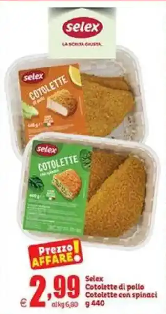 Elite Selex Cotolette di pollo offerta
