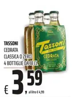 Coop Master Alleanza 3.0 Tassoni cedrata classica o zero offerta