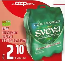 Coop Master Alleanza 3.0 Sveva acqua minerale effervescente naturale offerta