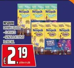 Coop Master Alleanza 3.0 Nesquik drink liquido classico senza lattosio offerta