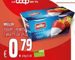 Coop Master Alleanza 3.0 Müller Yogurt cremoso fragola in pezzi offerta