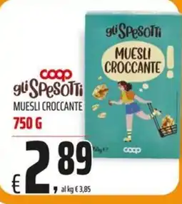 Coop Master Alleanza 3.0 gli Spesotti Muesli Croccante offerta