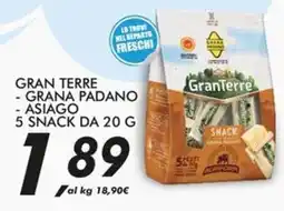Coop Master Alleanza 3.0 GranTerre Gran Padano Asiago Snack offerta
