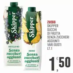 Marketpiù Skipper succhi di frutta senza zuccheri aggiunti offerta