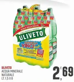 Marketpiù Uliveto acqua minerale naturale offerta