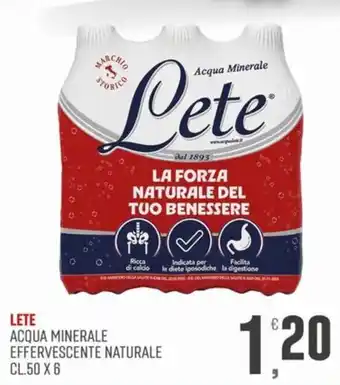 Lete acqua minerale effervescente naturale