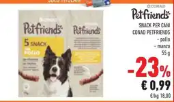 Conad Margherita Petfriends snack per cani offerta