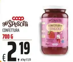 Coop Master Alleanza 3.0 gli Spesotti confettura di fragole offerta