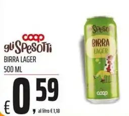 Coop Master Alleanza 3.0 gli Spesotti Birra Lager offerta