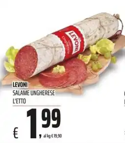 Coop Master Alleanza 3.0 Salame ungherese Levoni offerta