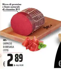 Coop Master Alleanza 3.0 Ibis Carpaccio di Bresaola offerta