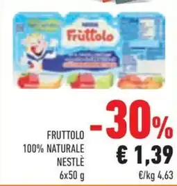 Conad Margherita Fruttolo 100% naturale Nestlé offerta