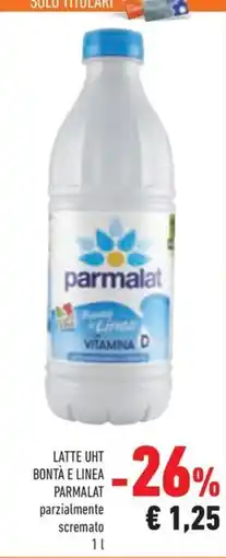 Conad Margherita Latte UHT Bontà e Linea Parmalat offerta