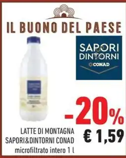 Conad Margherita Latte di montagna Sapori&Dintorni Conad offerta