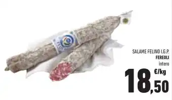 Salame Felino I.G.P. Fereoli intero