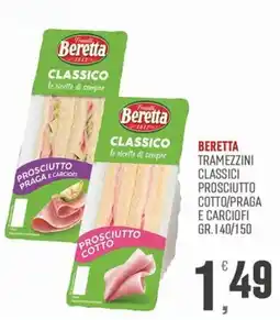 Marketpiù Beretta tramezzini classici prosciutto cotto/praga e carciofi offerta
