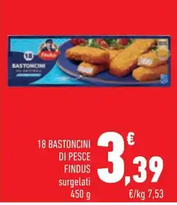 Conad Margherita Bastoncini di pesce Findus offerta