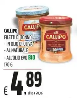 Coop Master Alleanza 3.0 Callipo filetti di tonno offerta