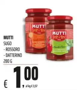 Coop Master Alleanza 3.0 Mutti sugo rossoro datterino offerta
