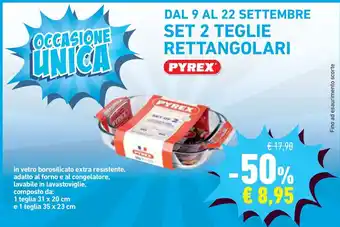 Set 2 teglie rettangolari Pyrex