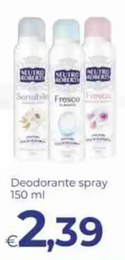 Pilato Deodorante spray Neltro Roberts offerta