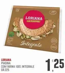 Marketpiù Loriana piadina con farina 100% integrale offerta