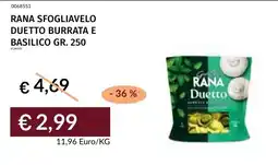 Prezzemolo e Vitale Rana sfogliavelo duetto burrata e basilico offerta
