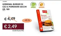 Prezzemolo e Vitale Germinale burger di ceci e pomodori secchi offerta