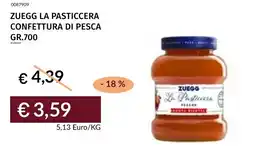 Prezzemolo e Vitale Zuegg la pasticcera confettura di pesca offerta