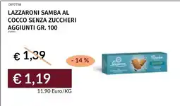 Prezzemolo e Vitale Lazzaroni samba al cocco senza zuccheri offerta