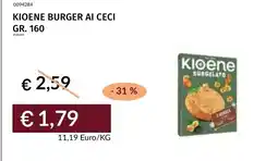 Prezzemolo e Vitale Kioene burger ai ceci offerta