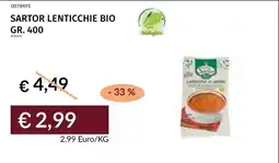 Prezzemolo e Vitale Sartor lenticchie bio offerta