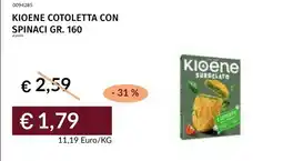 Prezzemolo e Vitale Kioene cotoletta con spinaci offerta